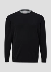 s.Oliver Strickpullover mit Logo-Stickerei 