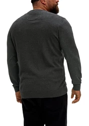 s.Oliver Strickpullover mit Logo-Stickerei anthrazit