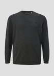 s.Oliver Strickpullover mit Logo-Stickerei anthrazit