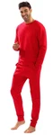 DKaren Hausanzug Herren Freizeitanzug Jogginganzug Trainingsanzug Rot