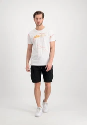 Alpha Industries T-Shirt Lightning AOP Weiß/Rot/Beige/Gelb/Creme/Mischfarben