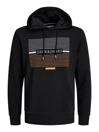 Hoodie JJCYRUS SWEAT HOOD: Komfortable Baumwollmischung mit coolem Gummidruck (Lssiger Hoodie: Basic Schnitt & peppiger Aufdruck) Vielseitiges Sweatshirt: Angenehme Sweatware