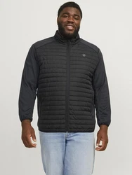 Jack & Jones Plus Jacke (1-St) Schwarz/Dunkelgrau