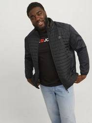 Jack & Jones Plus Jacke (1-St) Schwarz/Dunkelgrau