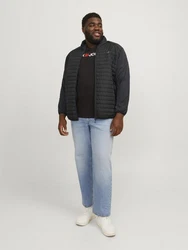 Jack & Jones Plus Jacke (1-St) Schwarz/Dunkelgrau