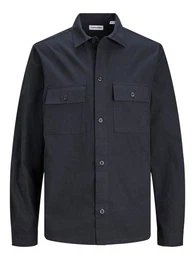 Langarmhemd JJEVENICE LINEN BLEND OVERSHIRT LS SN