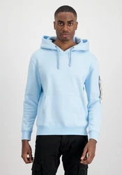 Alpha Industries Hoodie EMB  Hellblau/Blau