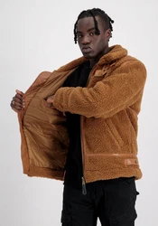 Alpha Industries Bomberjacke B-3 Teddy Schwarz/Orange/Braun/Beige/Rot