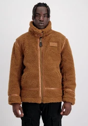 Alpha Industries Bomberjacke B-3 Teddy Schwarz/Orange/Braun/Beige/Rot