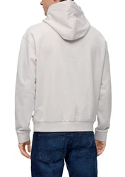 QS Kapuzen-Sweatshirt mit Logostickerei Grau/Hellgrau/Khaki