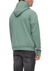 QS Kapuzen-Sweatshirt mit Logostickerei Grün/Hellgrün/Hellblau