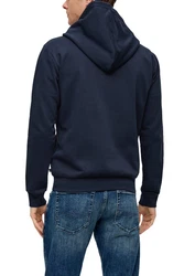 QS Outdoorjacke Basic-Sweatjacke Dunkelblau/Hellblau/Blau