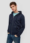 QS Outdoorjacke Basic-Sweatjacke Dunkelblau/Hellblau/Blau