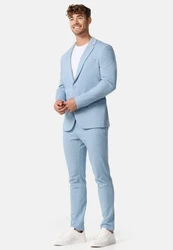 Jeff Anzughose JFEzra elegantes Design Hellblau/Blau