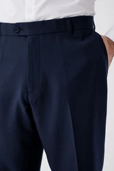 Next Stretch-Hose mit schlichter Vorderseite (1-tlg) Dunkelblau/Blau