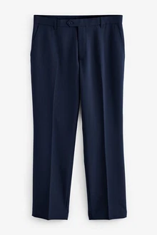 Next Stretch-Hose mit schlichter Vorderseite (1-tlg) Dunkelblau/Blau