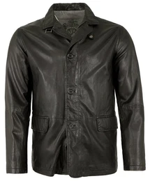 Lederjacke Lancaster - Herren Lederjacke Lammnappa schwarz