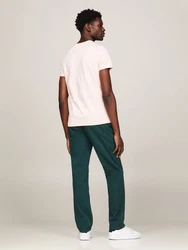 Tommy Hilfiger T-Shirt STRETCH SLIM FIT TEE mit Rundhalsausschnitt Weiß/Creme/Khaki