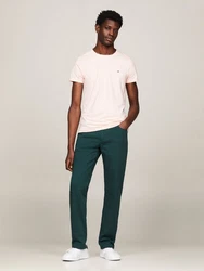 Tommy Hilfiger T-Shirt STRETCH SLIM FIT TEE mit Rundhalsausschnitt Weiß/Creme/Khaki