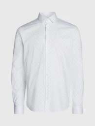 Langarmhemd POPLIN LEAF PRINT SLIM SHIRT