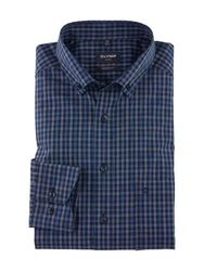OLYMP Businesshemd Luxor Modern Fit Dunkelblau/Hellblau