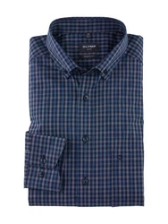 OLYMP Businesshemd Luxor Modern Fit Dunkelblau/Hellblau