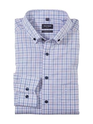 OLYMP Businesshemd Luxor Modern Fit Hellblau/Grau/Dunkelblau