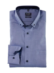OLYMP Businesshemd Luxor modern fit Dunkelblau/Blau/Grau