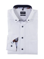OLYMP Businesshemd Luxor modern fit Creme/Weiß/Dunkelblau