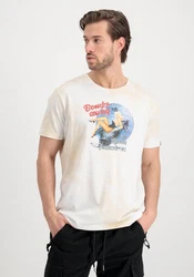Alpha Industries T-Shirt Nose Art Creme/Gelb/Weiß/Beige