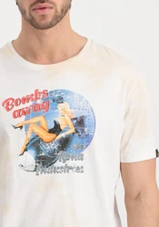 Alpha Industries T-Shirt Nose Art Creme/Gelb/Weiß/Beige