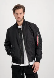 Alpha Industries Bomberjacke MA-1 LW Project R Schwarz/Dunkelrot/Rot/Hellblau