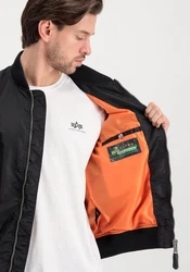 Alpha Industries Bomberjacke MA-1 LW Project R Schwarz/Dunkelrot/Rot/Hellblau