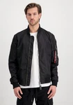 Alpha Industries Bomberjacke MA-1 LW Project R Schwarz/Dunkelrot/Rot/Hellblau