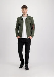 Alpha Industries Hemdjacke Alpha Overshirt Dunkelgrün/Grün/Khaki