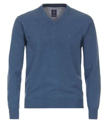 Redmond V-Ausschnitt Pullover Blau/Dunkelblau/Hellblau