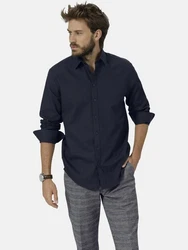 Babista Langarmhemd LUCINELLO Hemd blau/dunkelblau