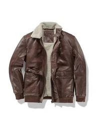 Lederjacke ZELVENTO mit wrmendem Teddyfutter