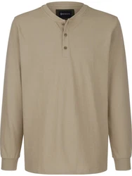 Babista Langarmshirt FIOREVANTI mit Knopfleiste Khaki/Beige/Braun