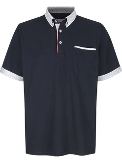 Babista Poloshirt FIOREZZENTO Rot/Dunkelrot/Dunkelblau/Grau