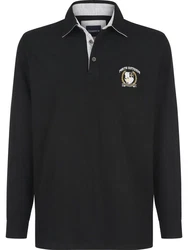 Babista Langarm-Poloshirt TESSELLO schwarz