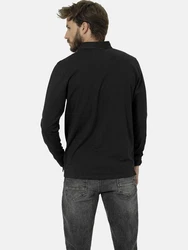 Babista Langarm-Poloshirt TESSELLO schwarz