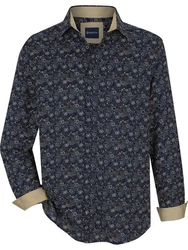 Babista Langarmhemd Hemd MILANTARA blau/blau gemustert
