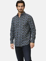 Babista Langarmhemd Hemd MILANTARA blau/hellblau