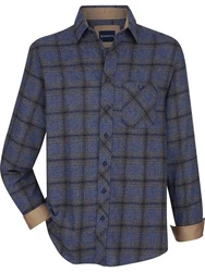 Babista Langarmhemd Hemd MILANTARA blau/royal blau kariert