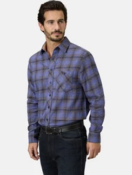 Babista Langarmhemd Hemd MILANTARA blau/royal blau kariert