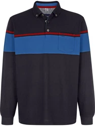 Babista Langarm-Poloshirt SERENZIO blau/dunkelblau