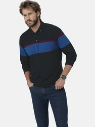 Babista Langarm-Poloshirt SERENZIO blau/dunkelblau