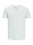 Jack & Jones T-Shirt JJESPLIT NECK TEE SS NOOS (1-tlg) hellblau
