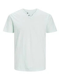 T-Shirt JJESPLIT NECK TEE SS NOOS mit V-Ausschnitt